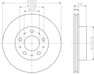 HELLA PAGID 8dd355102241 -  Тормозной диск
